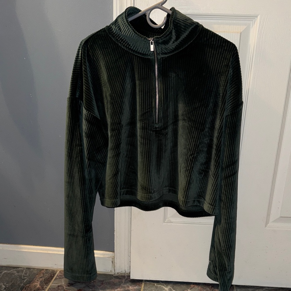 Fabletics Dark Green Corduroy Jacket